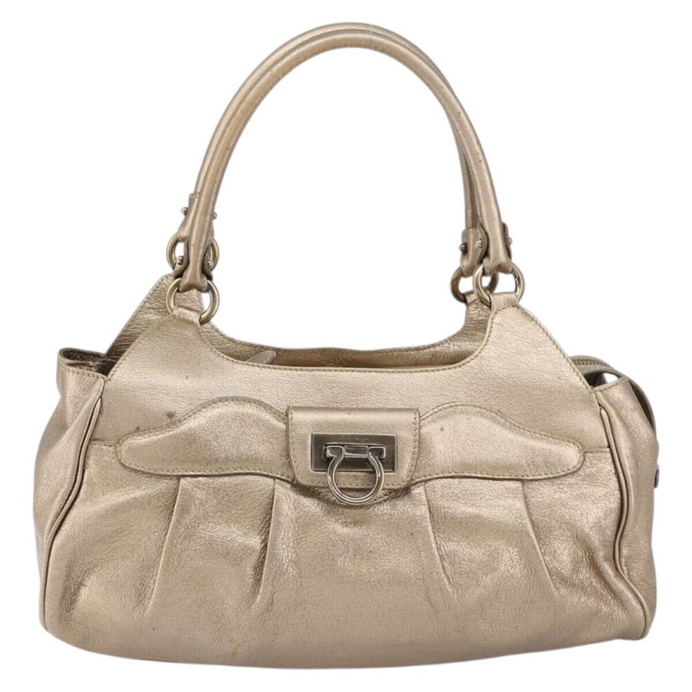 Salvatore Ferragamo Gancini Tote Leather